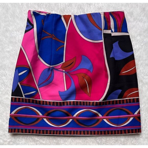 NWT Zara Blogger’s Favorite Multicolored High Waisted Printed Dart Skirt - Picture 13 of 16